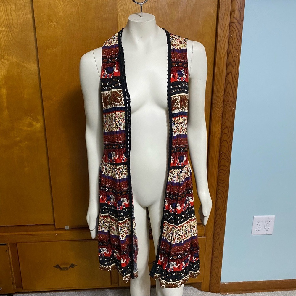 Boho Elephant Print Duster